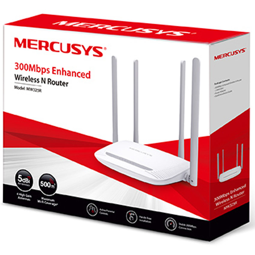 Router Mercusys Mw325r 300Mbps 4 Antenas
